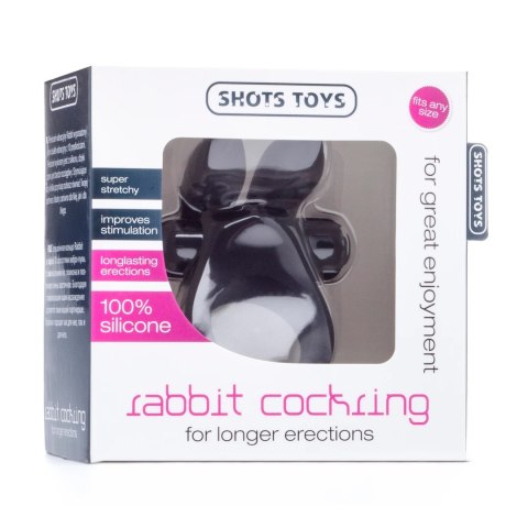 Shots Toys Rabbit - silikonowy pierścień wibrujący z motywem kroliczka
