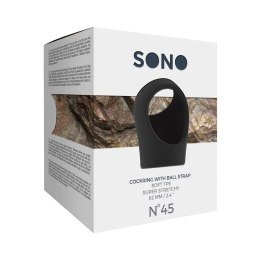 Sinner Gear No.45 pierścień silikonowy z kulkowym paskiem czarny