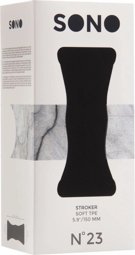 SwiCom Stroker No.23 szary - elastyczny model TPE, prążkowana struktura