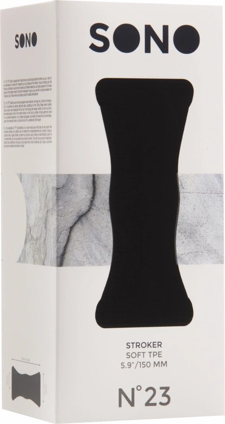 SwiCom Stroker No.23 szary - elastyczny model TPE, prążkowana struktura