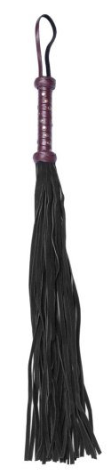 Bad Kitty Flogger klasyczny, czarno-czerwony, skorzany 65 cm