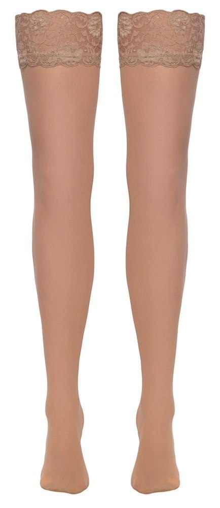 Cottelli LEGWARE pończochy nude XL z szeroką koronką 20 den