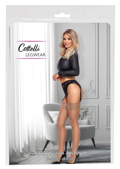 Cottelli Legware Pończochy Nude L z Koronką 20 DEN Komfortowe
