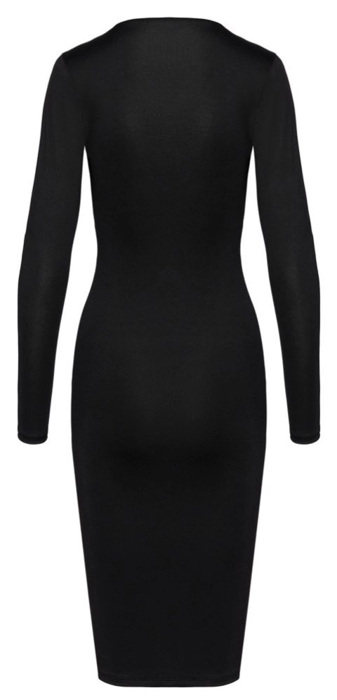 Cottelli Party Dress Zip S czarna sukienka z dwukierunkowym zamkiem