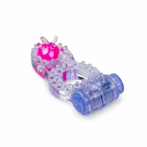 EasyToys Fioletowy Pierścień Wibrujący z Podwojnym Systemem Stymulacji