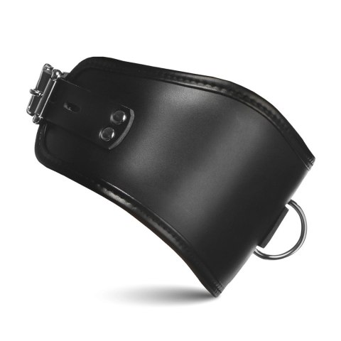 Hard Stance Padded Collar z blokadą, regulowany, czarny, vegan leather