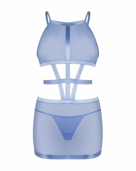 Obsessive Freedom Shaderi Sukienka i Stringi Niebieskie Siateczkowe S/M