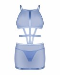 Obsessive Freedom Shaderi sukienka z paskiem i stringi niebieskie XS/S