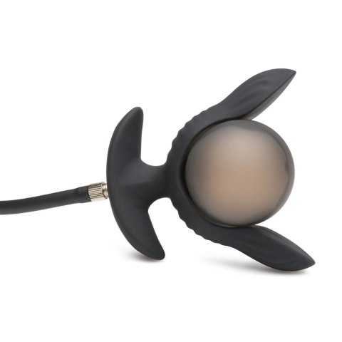 Perla Oscura Model 056719 - Wibrujący korek anatomiczny, pompowany, czarny, pilot