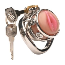 XR Brands Pussy Boy Metalowa Klatka Kontrolna z Silikonową Nakładką