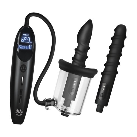 XR Brands Rosebud Driller Zestaw Intymny z Wibracjami i Systemem Ssania Transparentny