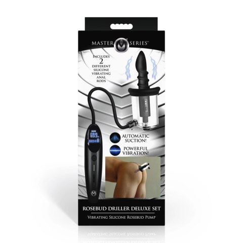 XR Brands Rosebud Driller Zestaw Intymny z Wibracjami i Systemem Ssania Transparentny