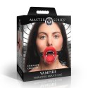 XR Brands Vampire Vibrating Mouth Gag Czerwone Usta i Kły, silikonowy