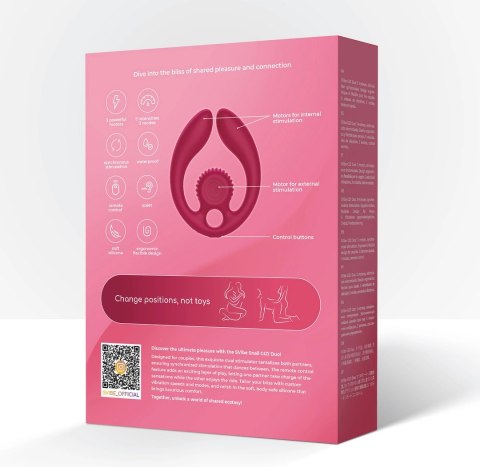 SVibe GIZI Duo Burdeos - Anatomiczny Stymulator Podwojny dla Par z Pilotem