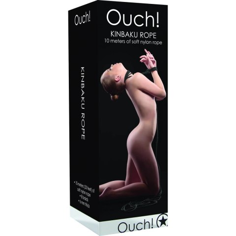 Ouch! Kinbaku Rope 10 m - lina do technik wiązania, czarna