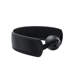 Ouch! Skorzany knebel kulkowy na szelkach - komfortowy system regulacji