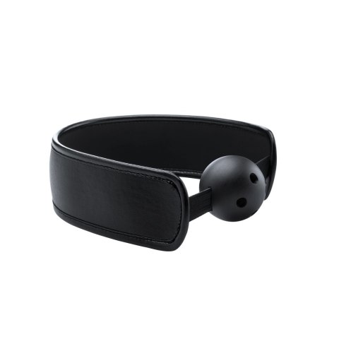 Ouch! Skorzany knebel kulkowy na szelkach - komfortowy system regulacji
