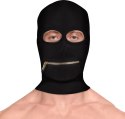 Ouch! by Shots Maska kaptur z zamkami na oczy i usta, czarna, uniwersalna