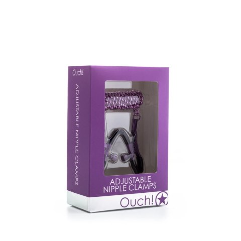 Ouch! by Shots - Regulowane zaciski na sutki z łańcuszkiem, stal nierdzewna
