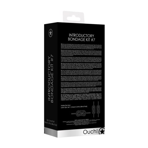 Ouch! by Shots Zestaw Bondage nr 7 - Maska Koronkowa i Kajdanki