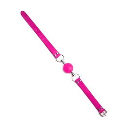 Ouch! by Shots - duży knebel z regulacją, skora, czarny