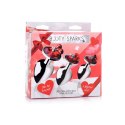 XR Brands Rumpum Red Zestaw 3 korkow z ozdobnymi dzwoneczkami, aluminium