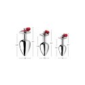 XR Brands Rumpum Red Zestaw 3 korkow z ozdobnymi dzwoneczkami, aluminium