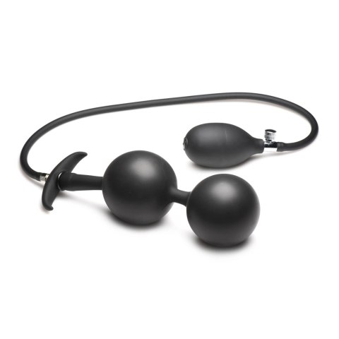 XR Brands silikonowy korek analny z funkcją nadmuchu i obciążeniem