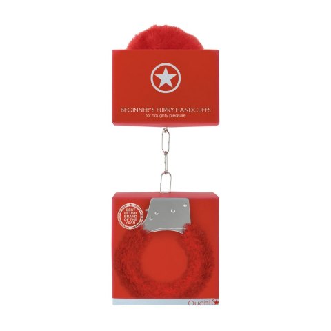 Shots Ouch! Kajdanki Furry z miękkim futerkiem czarne uniwersalne