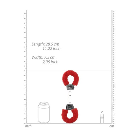 Shots Ouch! Kajdanki Furry z miękkim futerkiem czarne uniwersalne