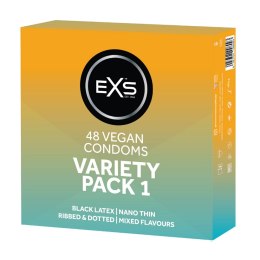 EXS Variety Pack 48 szt. - Zestaw prezerwatyw premium, rożne rodzaje