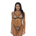 Forplay Sea Gold Bikini Set M - Złoty Komplet z Ozdobnymi Kryształkami