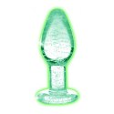 XR Brands Booty Sparks szklany korek świecący zielony S