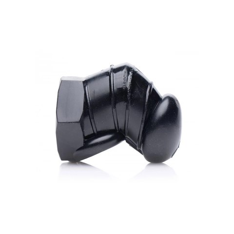 XR Brands Detained Soft Body Czarna klatka kontrolna z wypustkami