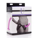 XR Brands G-Spot Purple - Zestaw silikonowy z uprzężą, 18 cm