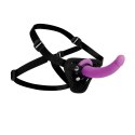 XR Brands G-Spot Purple - Zestaw silikonowy z uprzężą, 18 cm