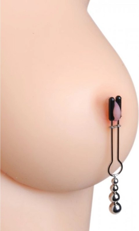 XR Brands Master Series ozdobny zestaw zaciskow z potrojnymi koralikami