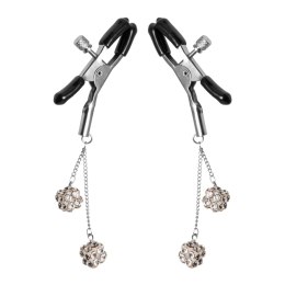 XR Brands Ornament regulowane klipsy ozdobne z kryształkami