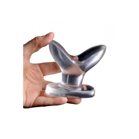 XR Brands Przezroczysty korek analny Anchor Plug elastyczny 3,95cm