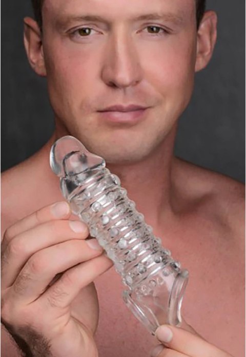 XR Brands Tuleja powiększająca 2/4 cm, elastyczna tekstura, TPR