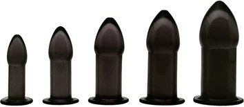 XR Brands Zestaw Plugow Treningowych 5 szt. Czarny TPE