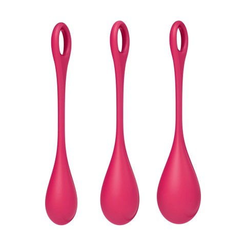Satisfyer Yoni Power 1 - kulki do ćwiczeń mięśni dna miednicy, białe