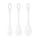 Satisfyer Yoni Power 1 - silikonowe kulki treningowe, biało-czerwone