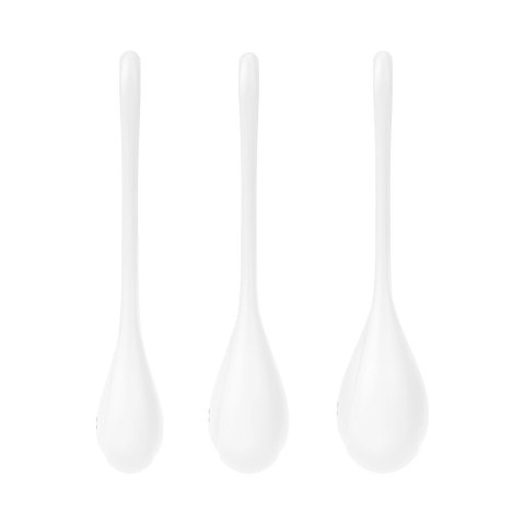 Satisfyer Yoni Power 1 - silikonowe kulki treningowe, biało-czerwone