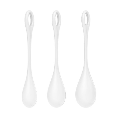 Satisfyer Yoni Power 1 - silikonowe kulki treningowe, biało-czerwone