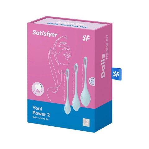 Satisfyer Yoni Power 2 - zestaw kul do ćwiczeń mięśni miednicy, czarny