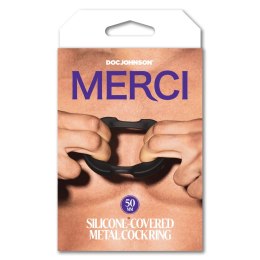 Doc Johnson Metal-Silicone Ring 5 cm - wytrzymały pierścień anatomiczny