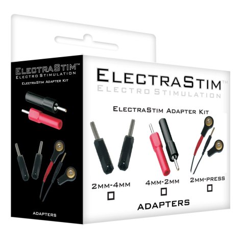 ElectraStim Adaptery z 2 mm na 4 mm - zestaw do kabli i elektrod