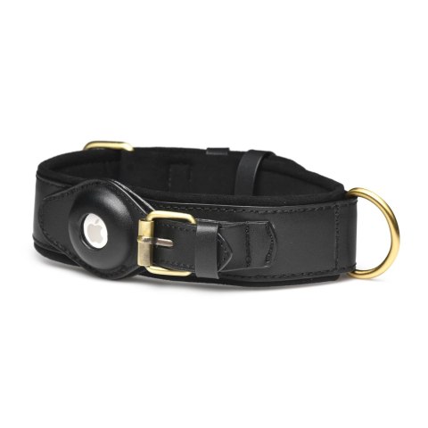 XR Brands Collar With Tracking System skorzana regulowana czarna