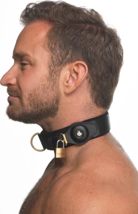 XR Brands Collar With Tracking System skorzana regulowana czarna